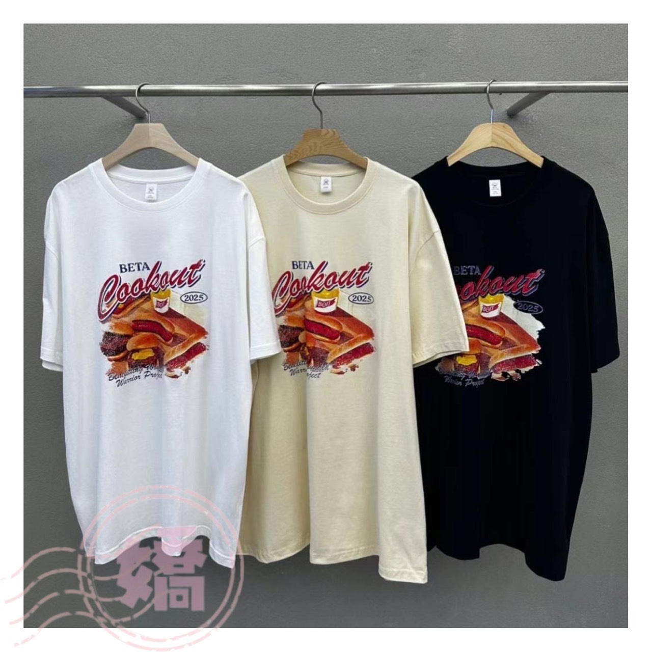 K08002美式大早餐圖踢(白'杏'黑)