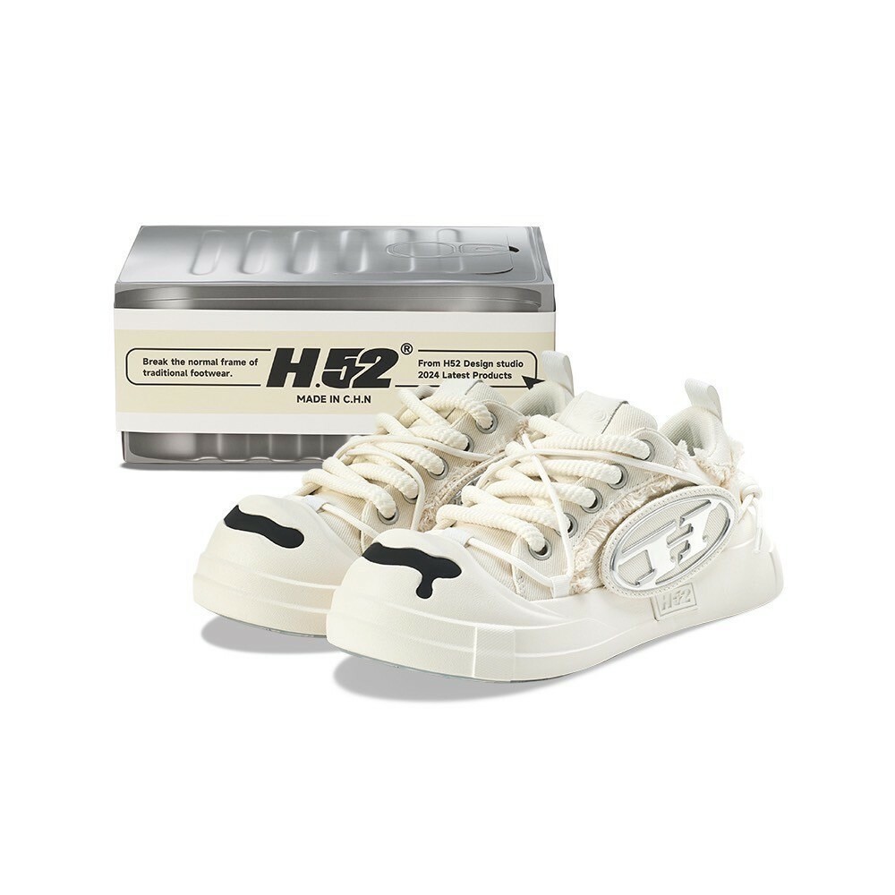 H52 開口笑奶油鞋 蛋糕鞋盒 經典奶白 二代