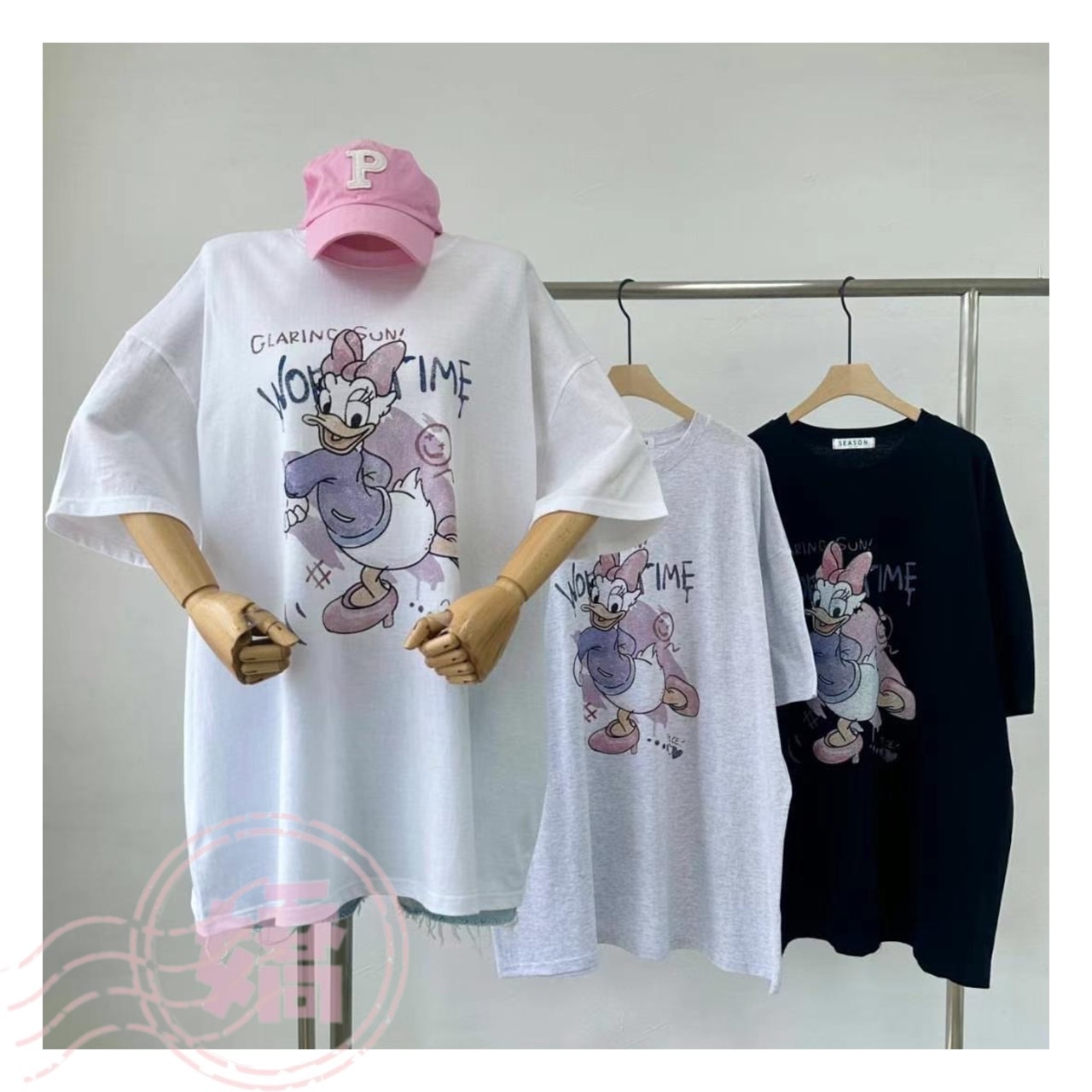 K08008斑駁俏皮黛西圖踢(白'灰'黑)