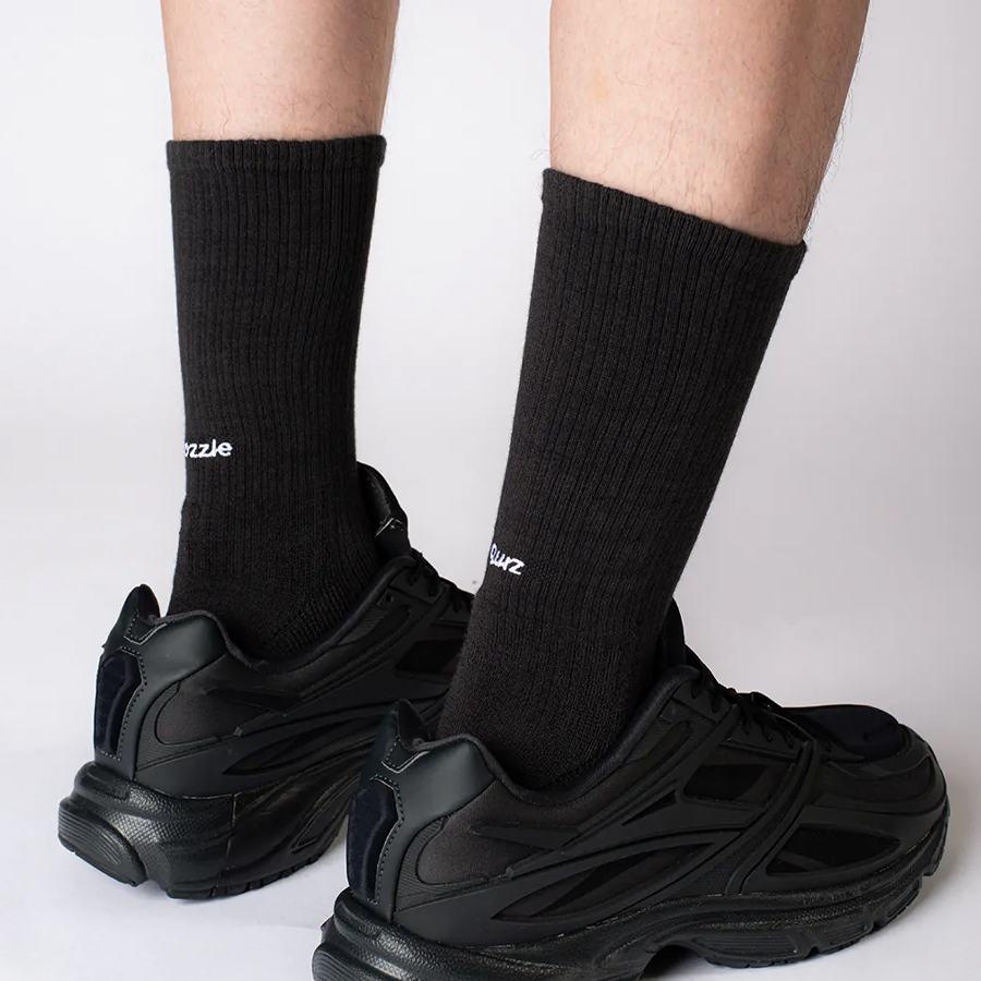 nozzle quiz 中筒襪 彈性纖維 透氣 月灰/月牙/月靛 Essential Crew 運動休閒襪