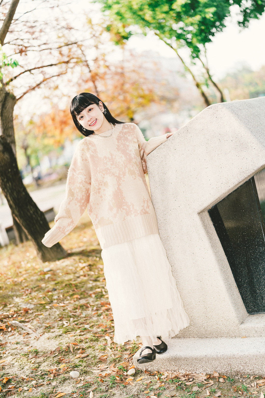 波斯神話！水彩圖騰針織上衣 (兩色-粉)