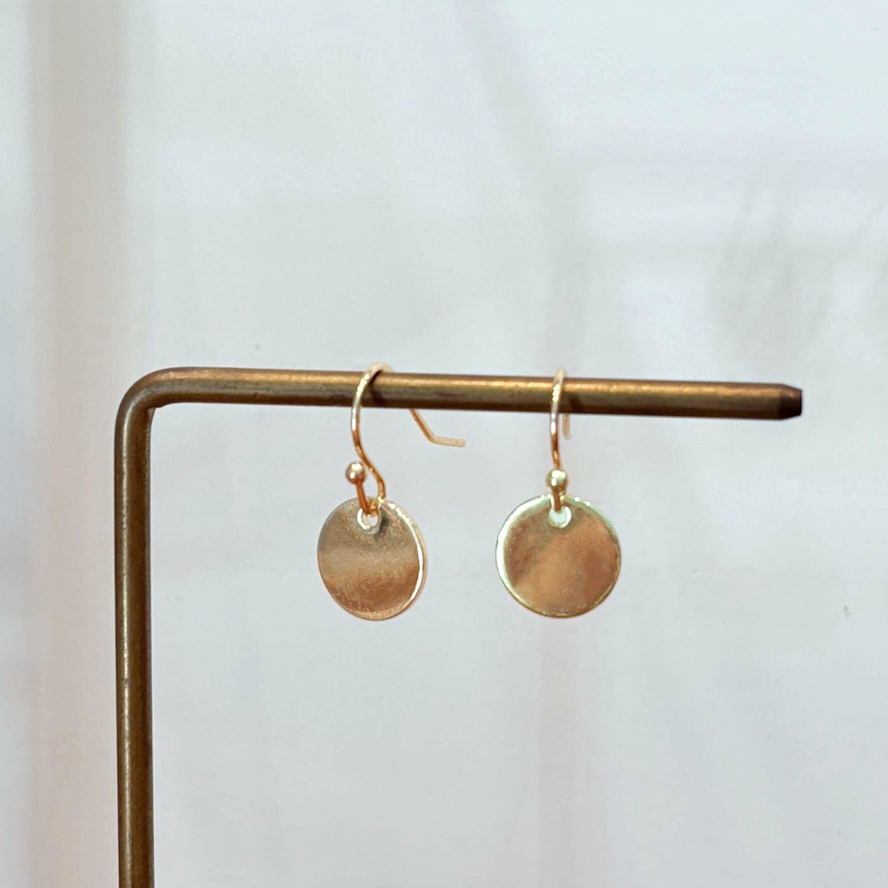 幾何金屬圓片耳環