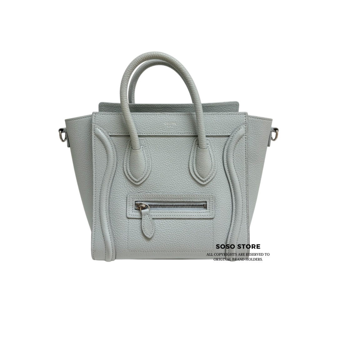 Celine Nano Luggage Bag - Grey / Shw