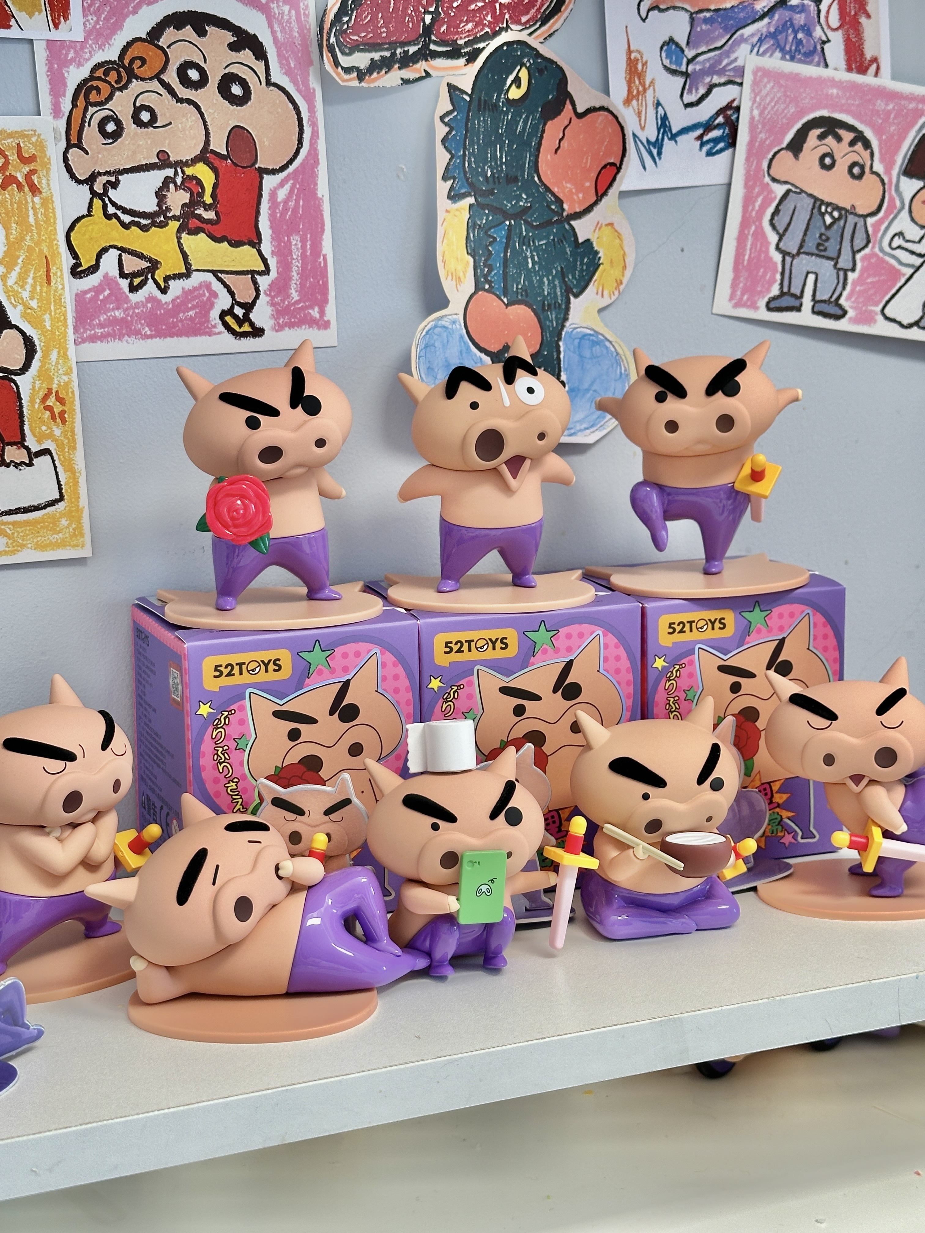 蠟筆小新 不理不理左衛門 肥嘟嘟左衛門 日常系列 盲盒 公仔 擺設 / 預購