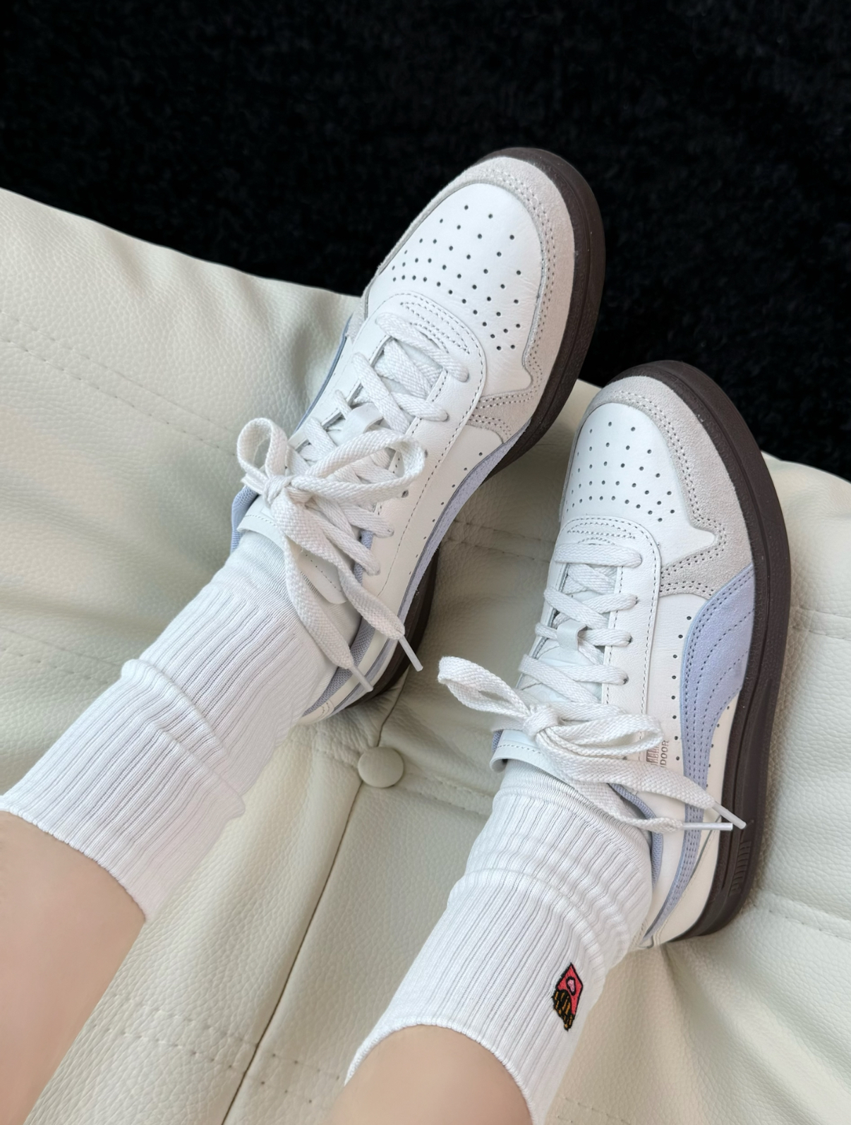 (限時接單) PUMA X Emmi INDOOR 薰衣草紫 淺紫色 白紫色 皮革 復古 德訓鞋 小白鞋 401360-04/預購