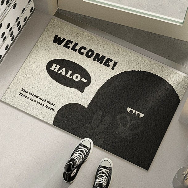 《5680》趣味搞怪welcome大猩猩地墊(絲圈)