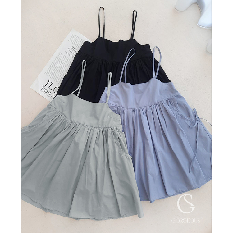 G6537 現貨「Summer′HOT口袋洋裝」