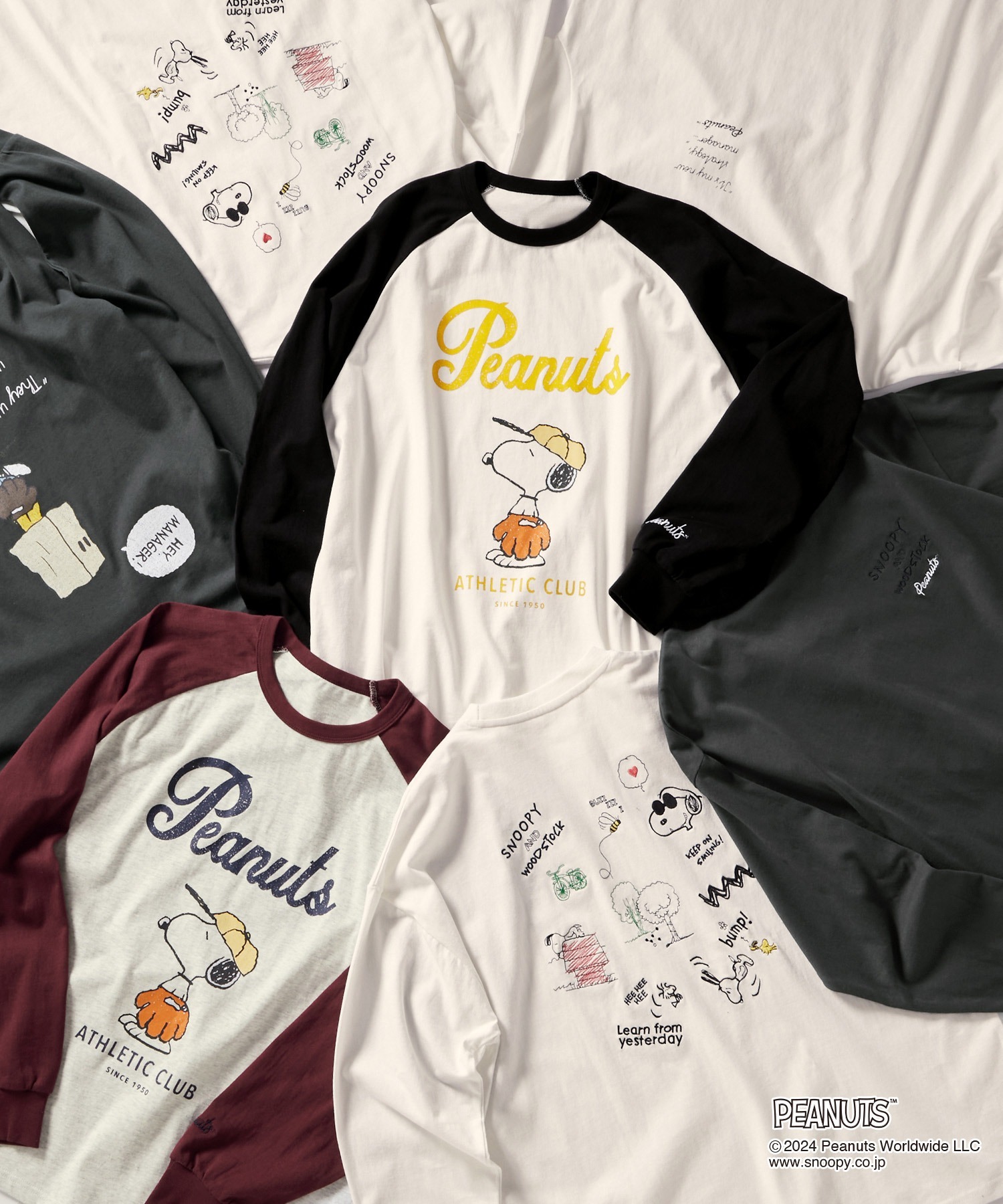 🇯🇵 PEANUTS X MONO-MART SNOOPY 史努比 復古印花 薄長袖 OVERSIZE 男女 / 現貨