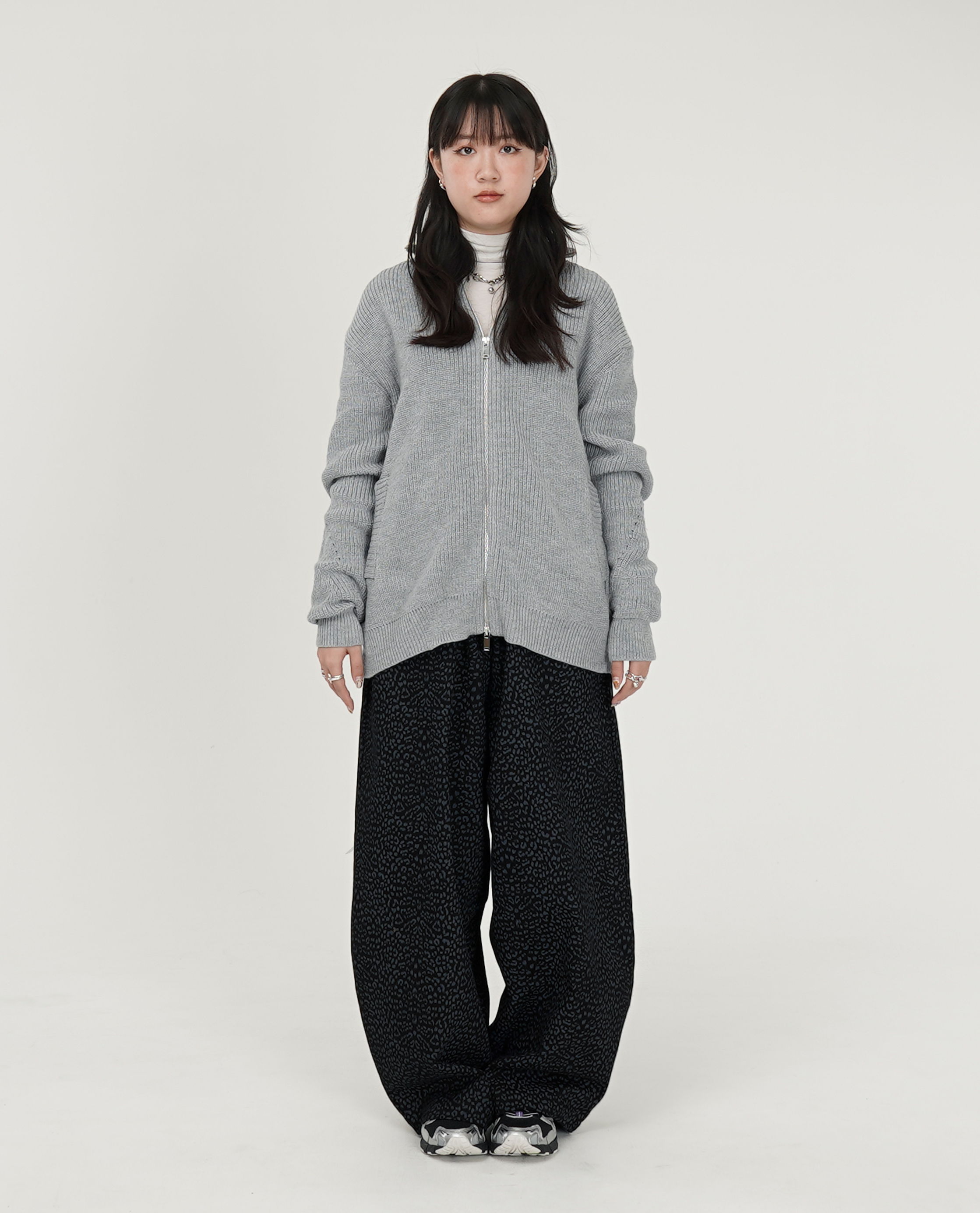 立領拉鍊針織外套