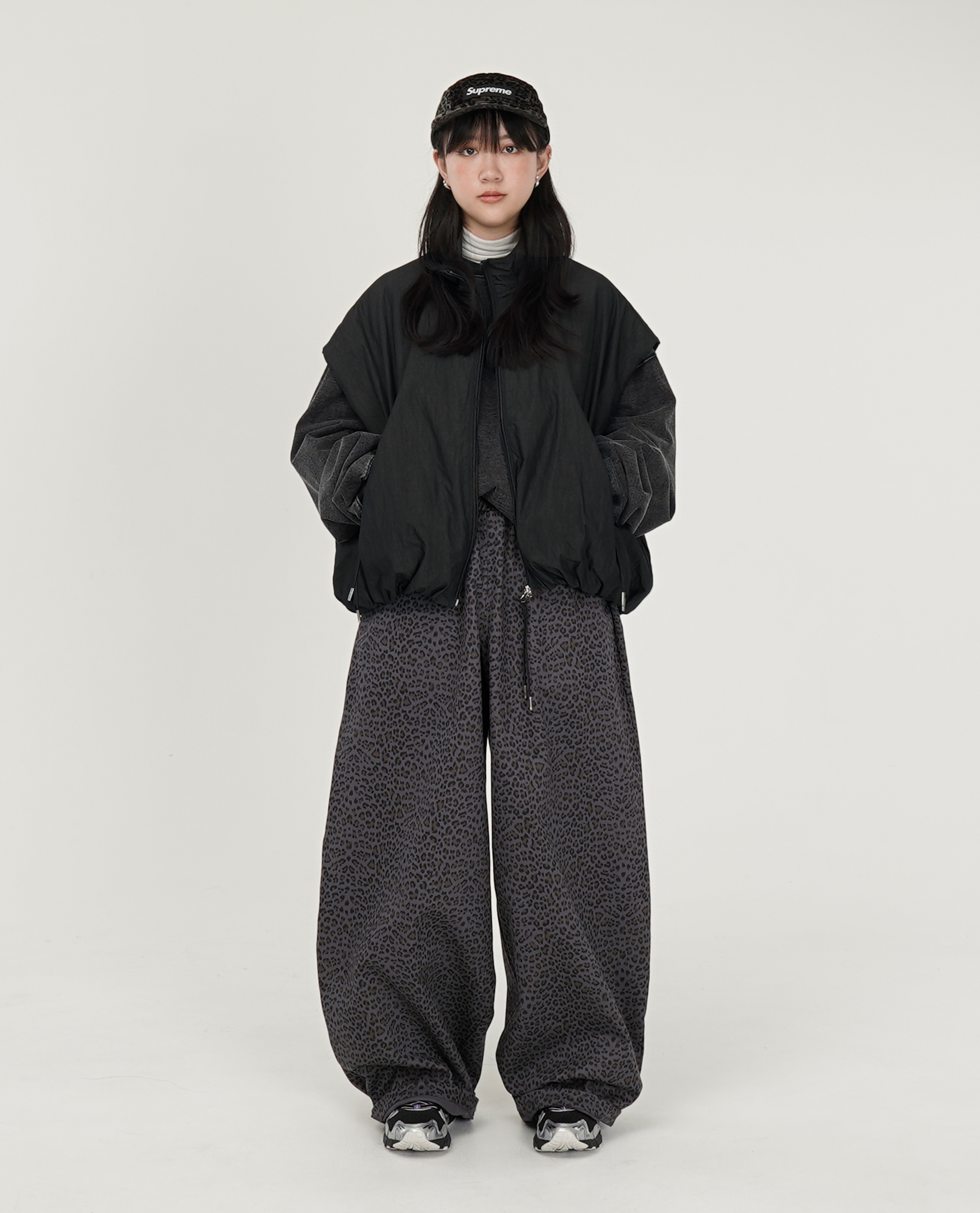 小立領滑料下鬆緊背心