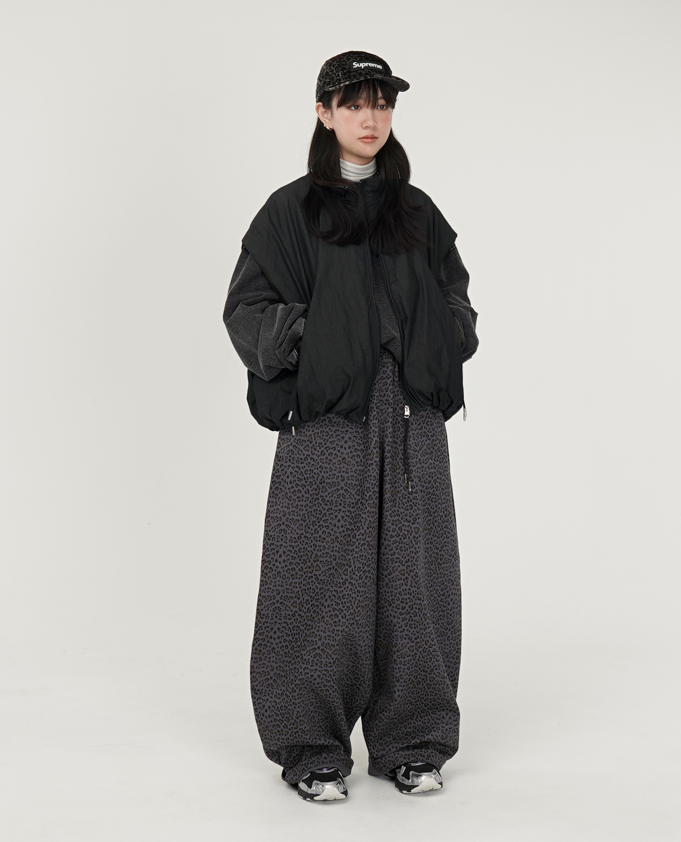 小立領滑料下鬆緊背心