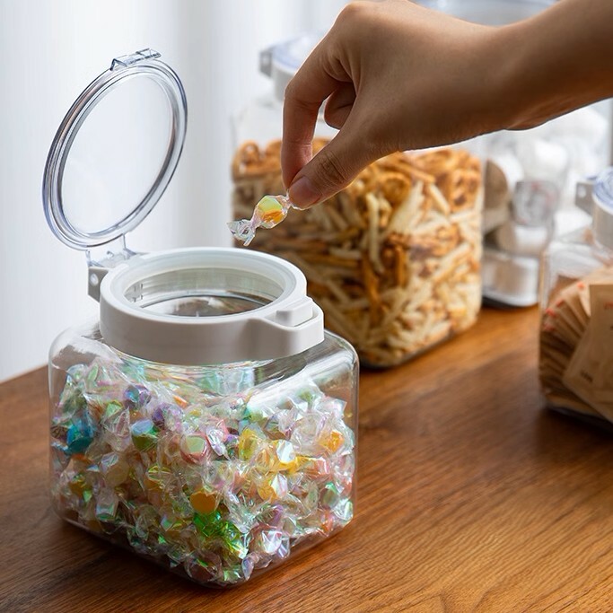 《5681》透明按壓式防潮零食收納罐