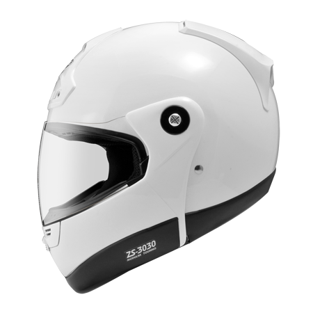 ZEUS ZS-3030 亮光白 素色 可樂帽 可掀式