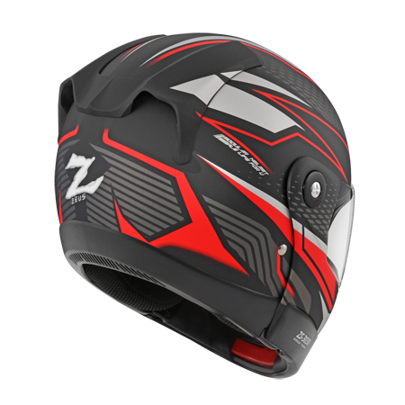 ZEUS ZS-3030 D6 消光黑/紅 彩繪 可樂帽 可掀式