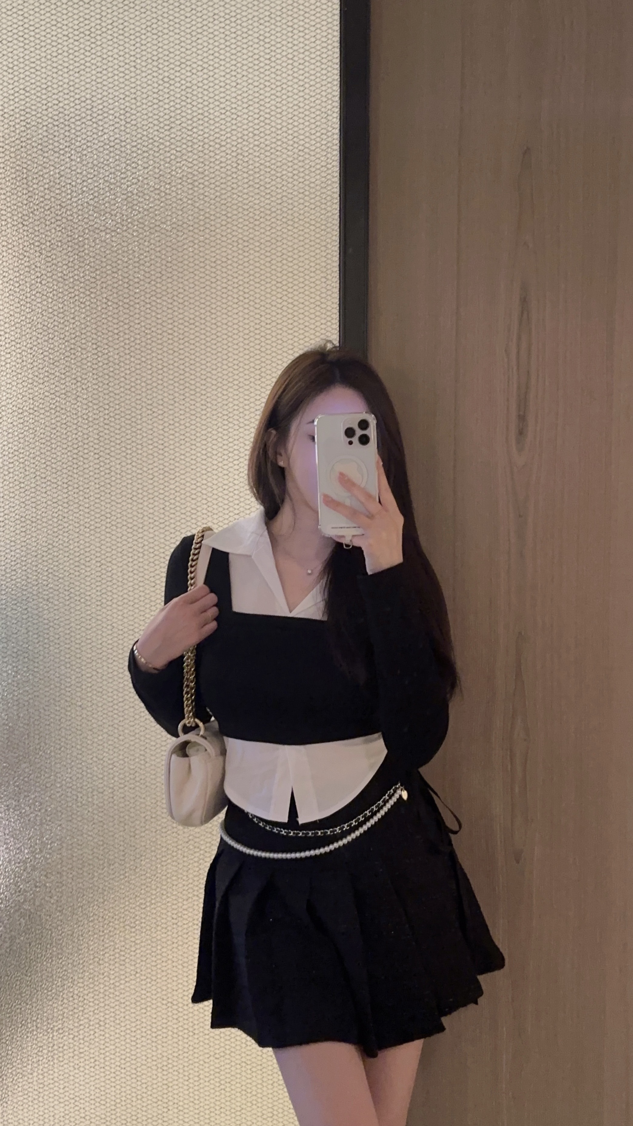 🇰🇷甜辣襯衫拼接上衣