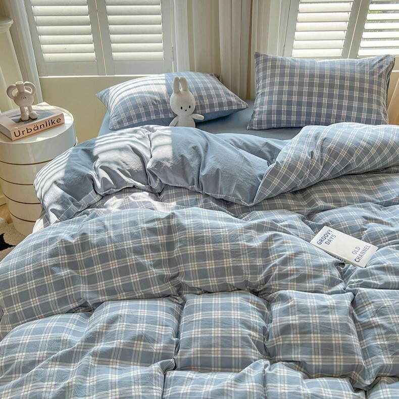 《5682》簡約日式水洗棉床包四件套組