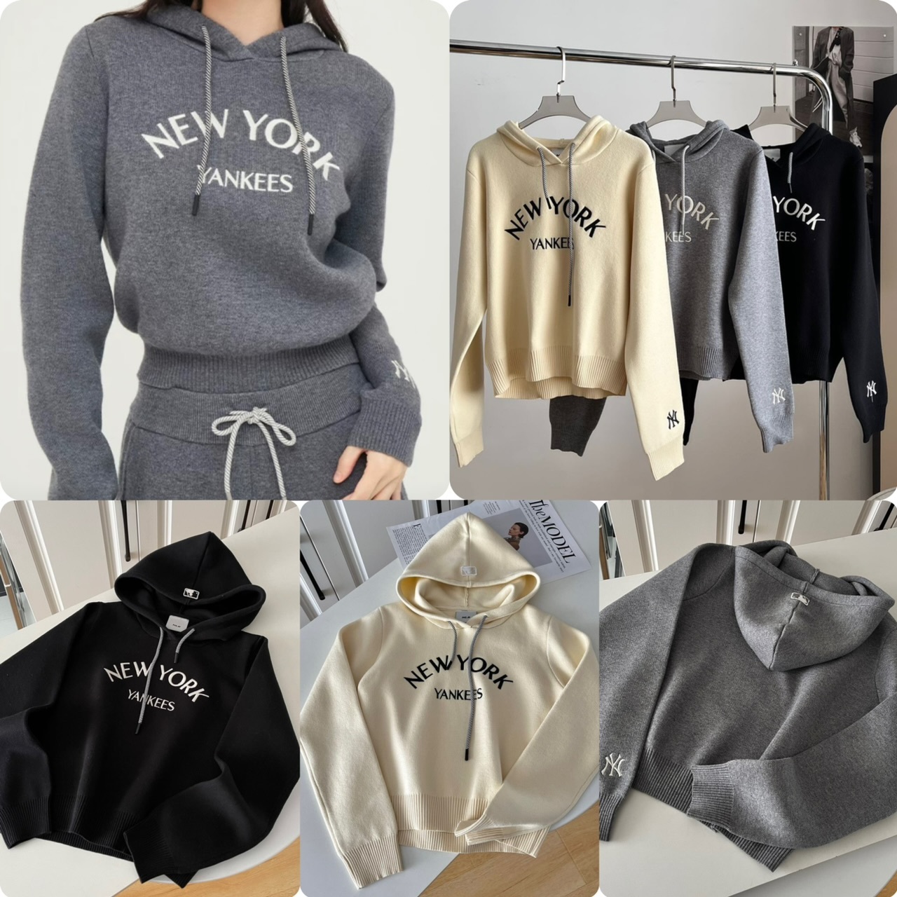 MLB 女裝短款連帽毛衣-25223034