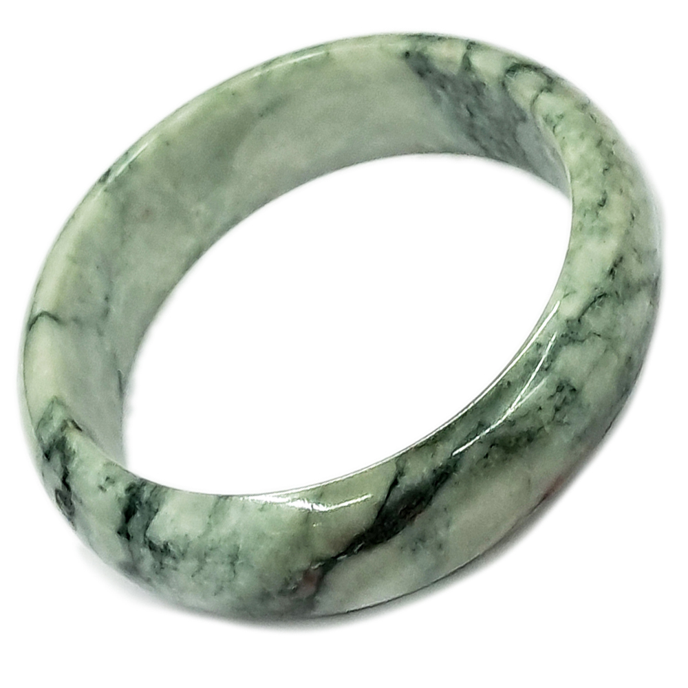 玉鐲{翡翠糯種飄花帶紫羅蘭A貨}手鐲【十方】135587