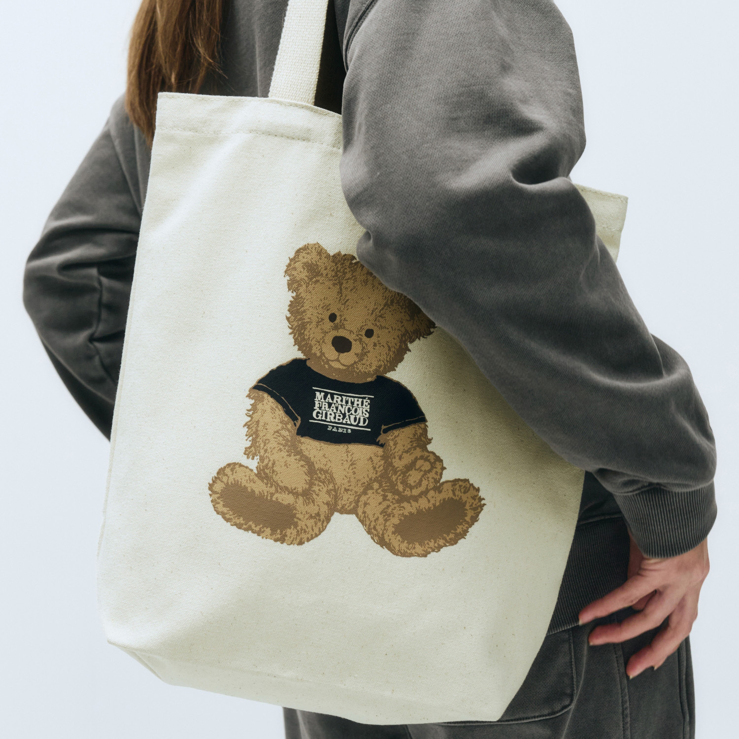 韓國代購> MARITHE FRANCOIS GIRBAUD DOODLE BEAR ECO BAG