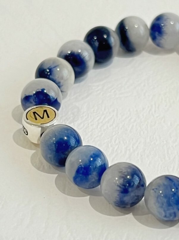 MD藍髮晶聚寶盆手鍊8-9mm