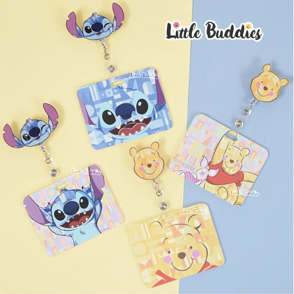 台版Disney 橫式證件套連伸縮繩扣