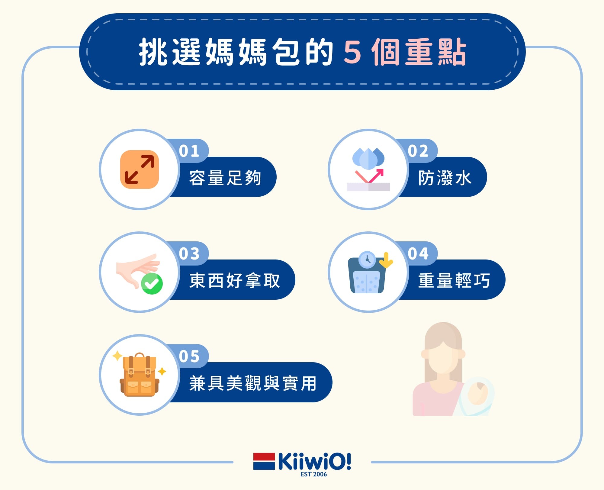 挑選媽媽包的 5 個重點