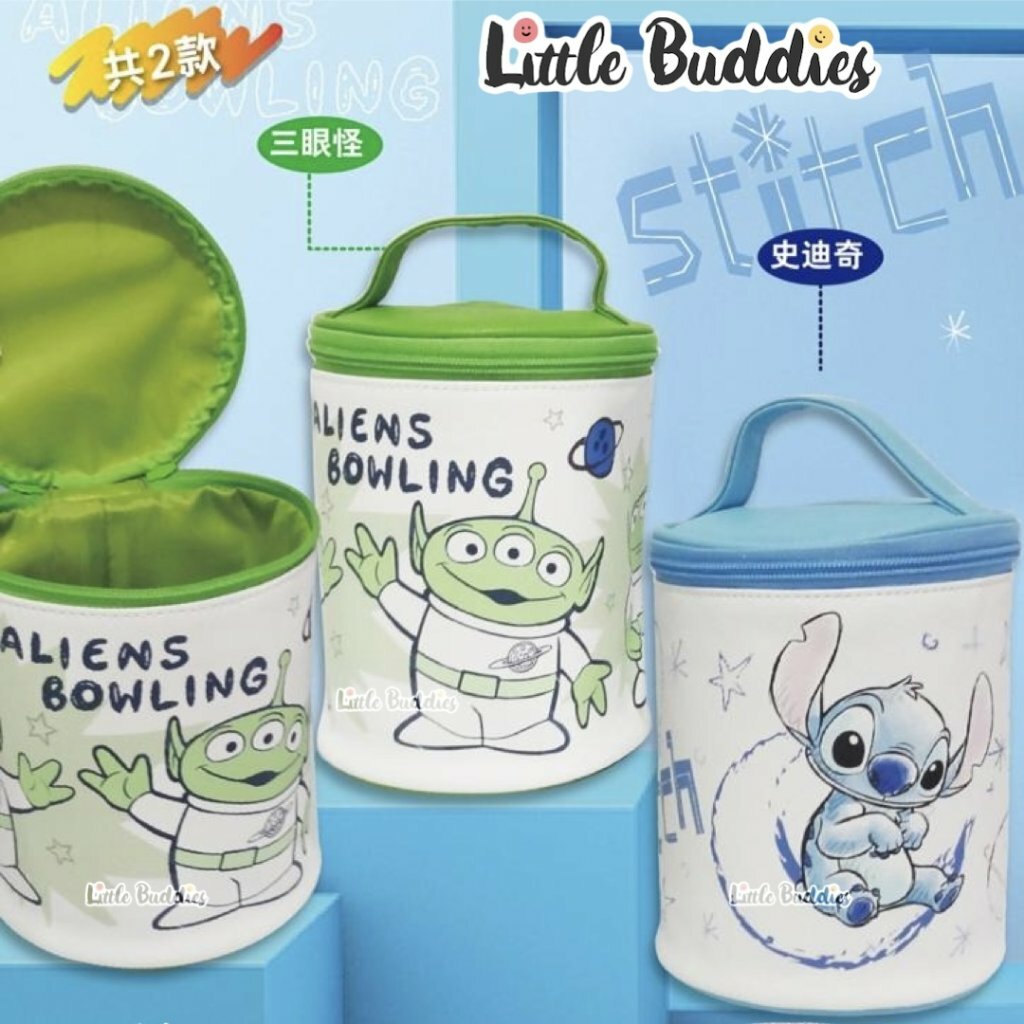 台版Sanrio/ Disney PU圓桶形手提化妝袋