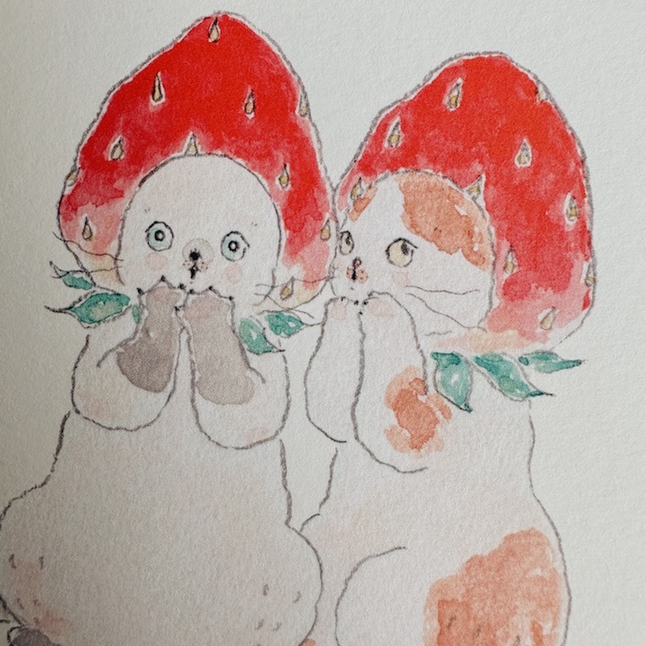 草莓貓 トコロコムギ系列 明信片｜日本ACTIVE CORPORATION