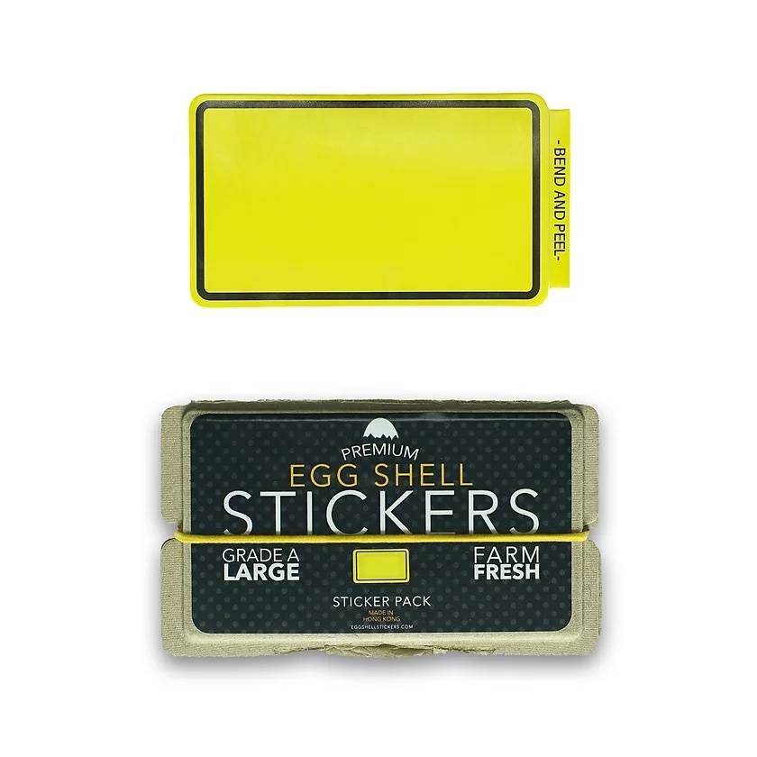 Egg Shell Stickers Yellow Line Border 80張