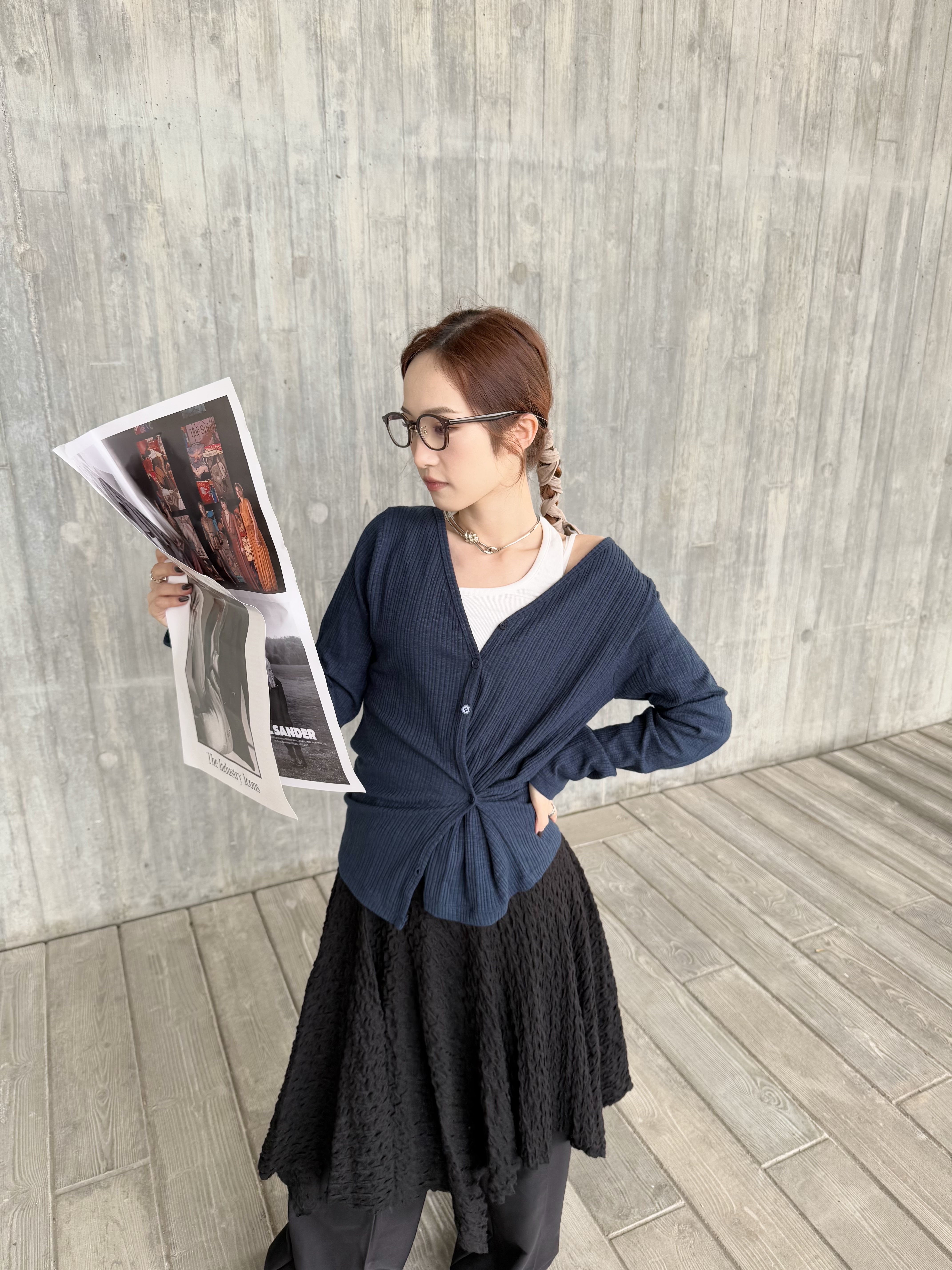 2ways氣質款V領直紋TOP 可做小外套