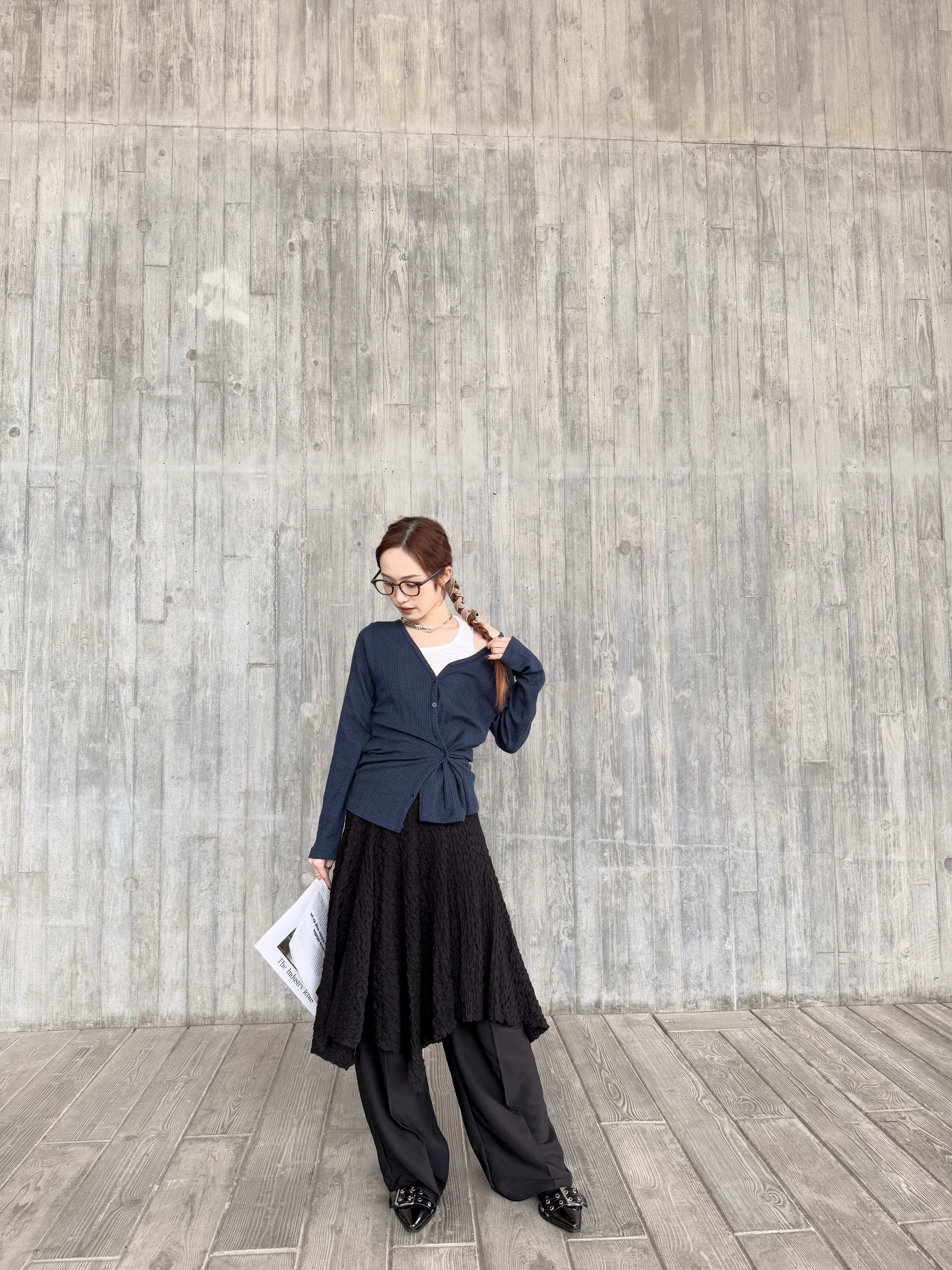 2ways氣質款V領直紋TOP 可做小外套