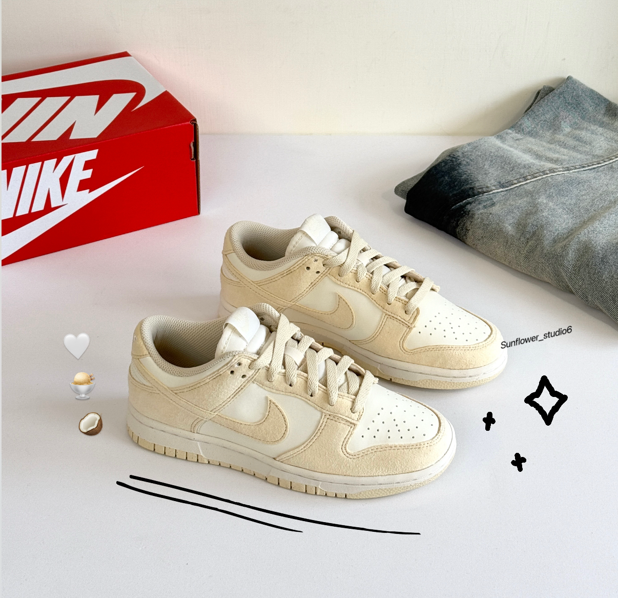 Nike Dunk Low 椰奶冰淇淋 奶黃色 米白 麂皮 環保材質 休閒鞋 HJ7673-004/預購