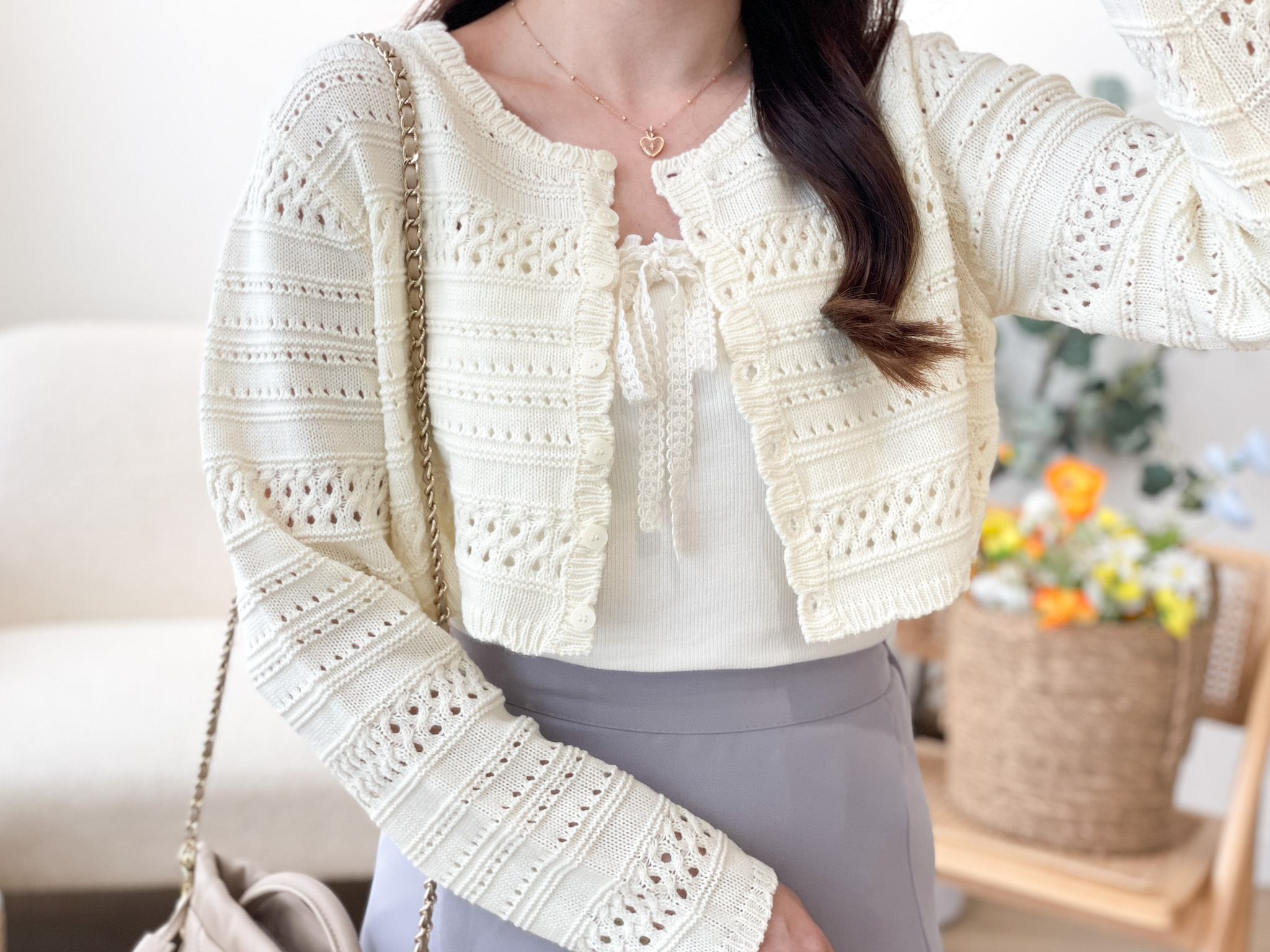 JK223 Pure Soul Braided Cardigan