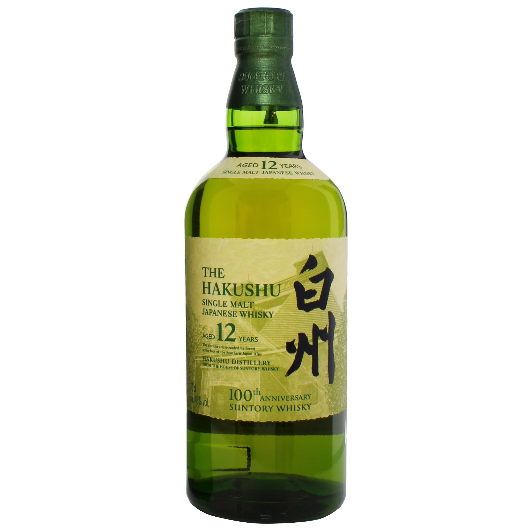 もっちゃん様　白州12年 三得利白州12年100週年紀念版單一麥芽威士忌700mL (無盒)