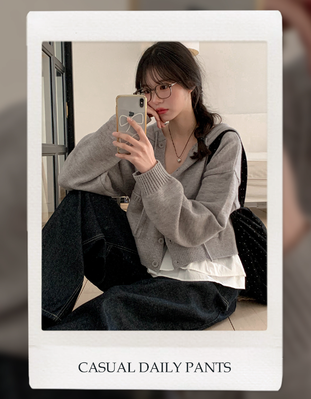 春季預訂｜大口袋氣球原色寬牛仔褲