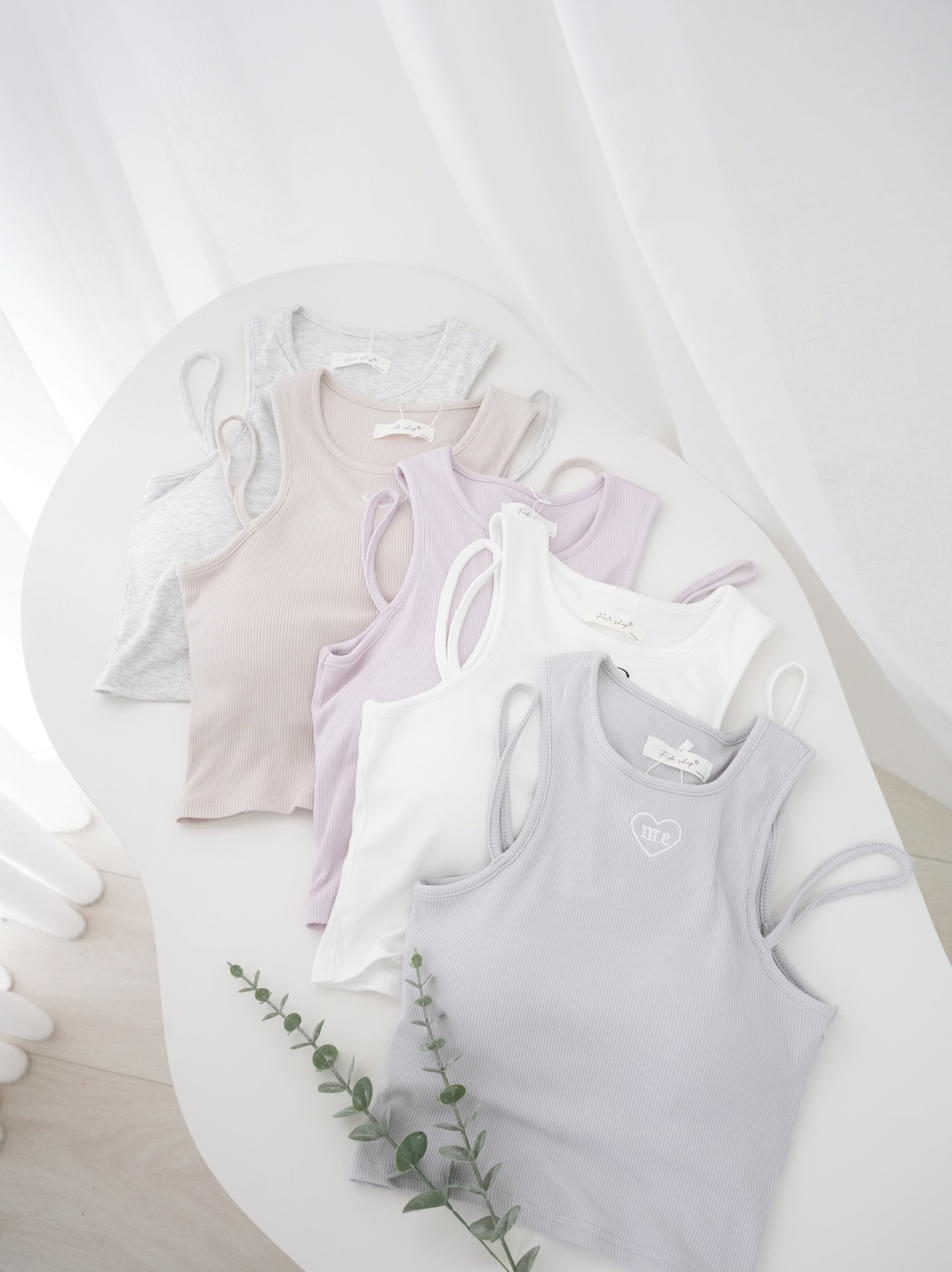 法朵Fado shop｜ 刺繡雙肩背心 (有胸墊) 5263003