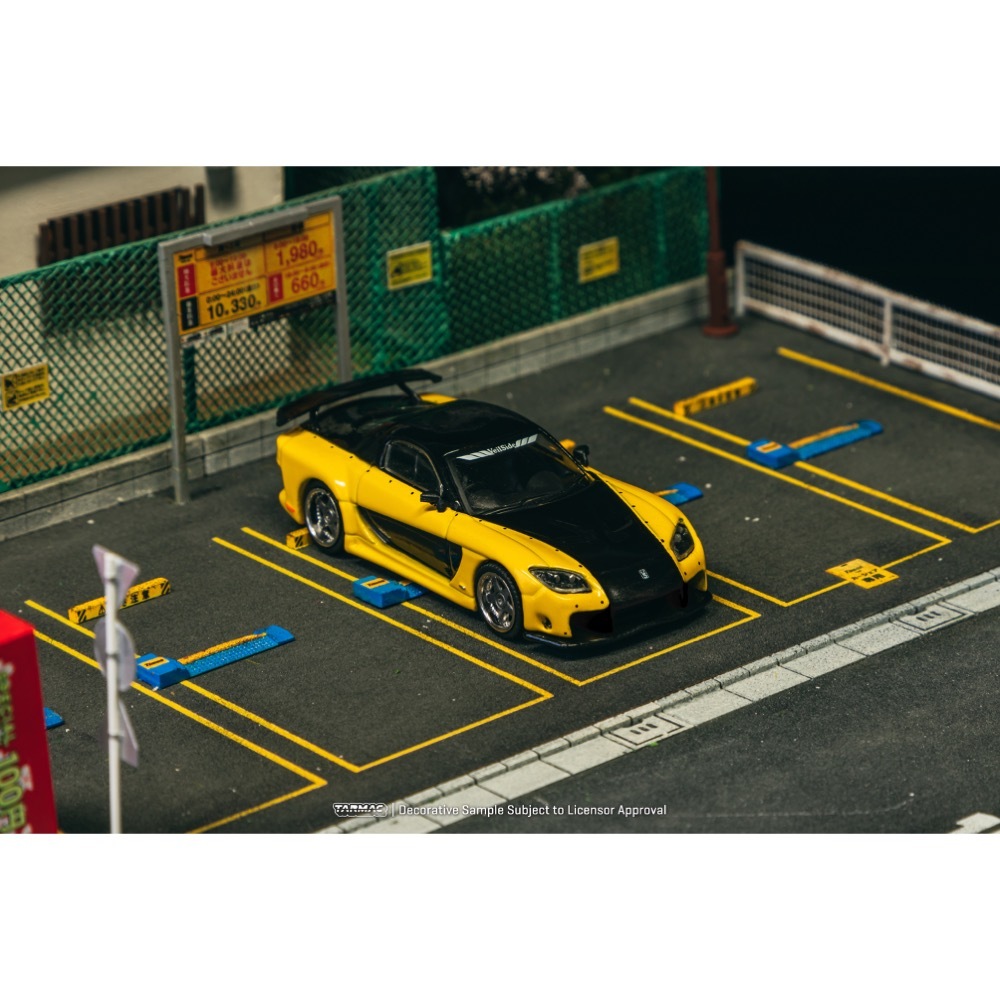 Tarmac Works Mazda RX-7 VeilSide Fortune7 - Yellow / Black