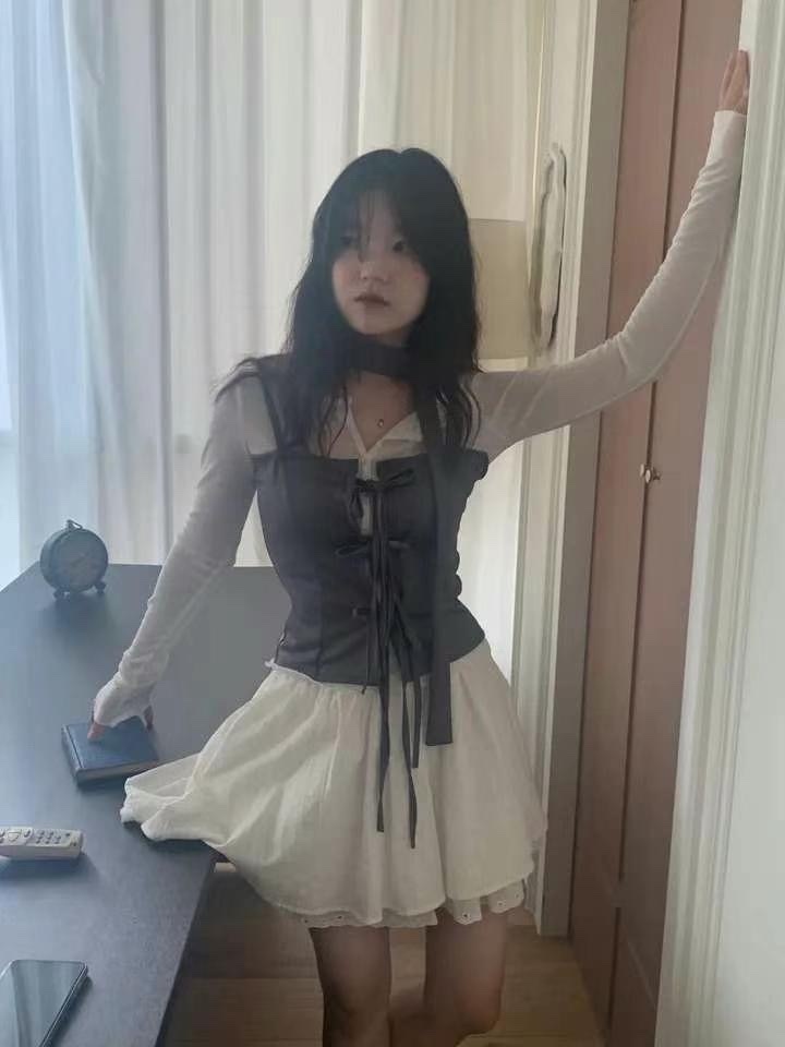 KR TIE TOP SET WITH MUFFLER (3 COLORS)