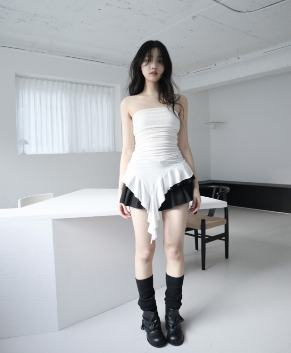 KR RUFFLE TOP TUBE (2 COLORS)