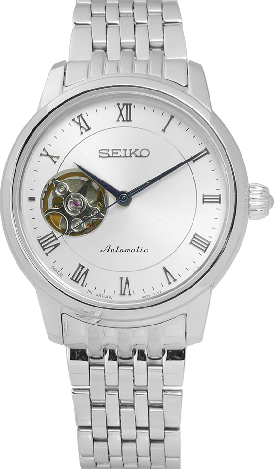 萬年鐘錶 -  SEIKO PRESAGE  都會時尚簍空機械女錶 SSA859J1 / 4R38-01A0S  錶徑 34MM