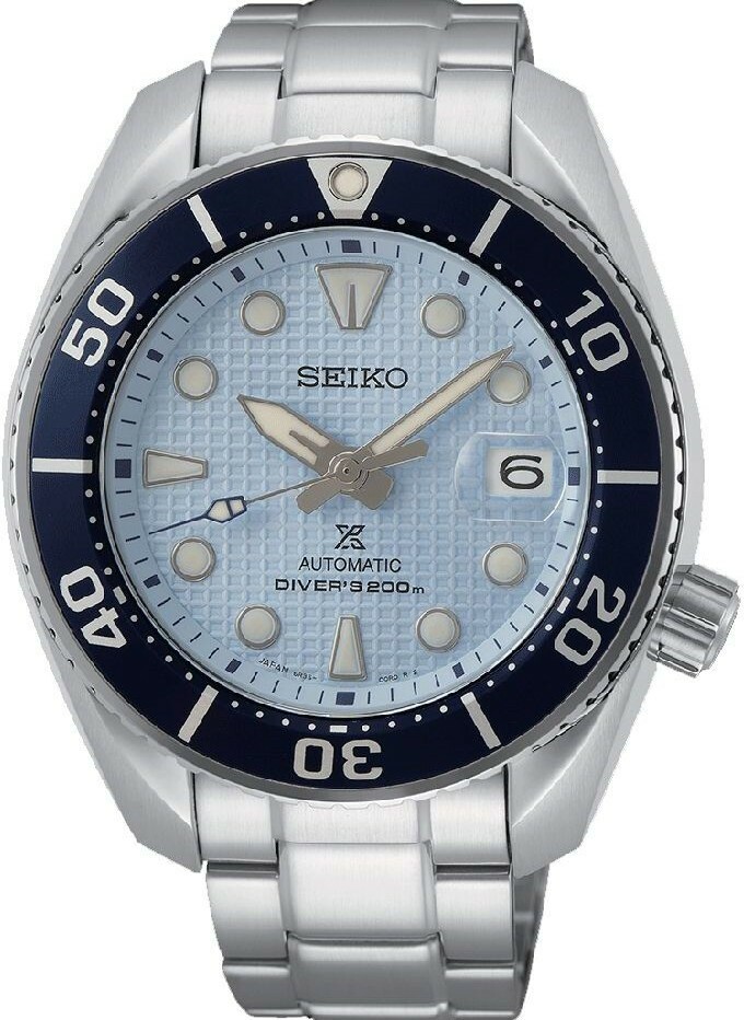 萬年鐘錶 - SEIKO PROSPEX   冰藍面格紋面盤機械潛水錶  SPB179J1 / 6R35-00S0B  錶徑45MM