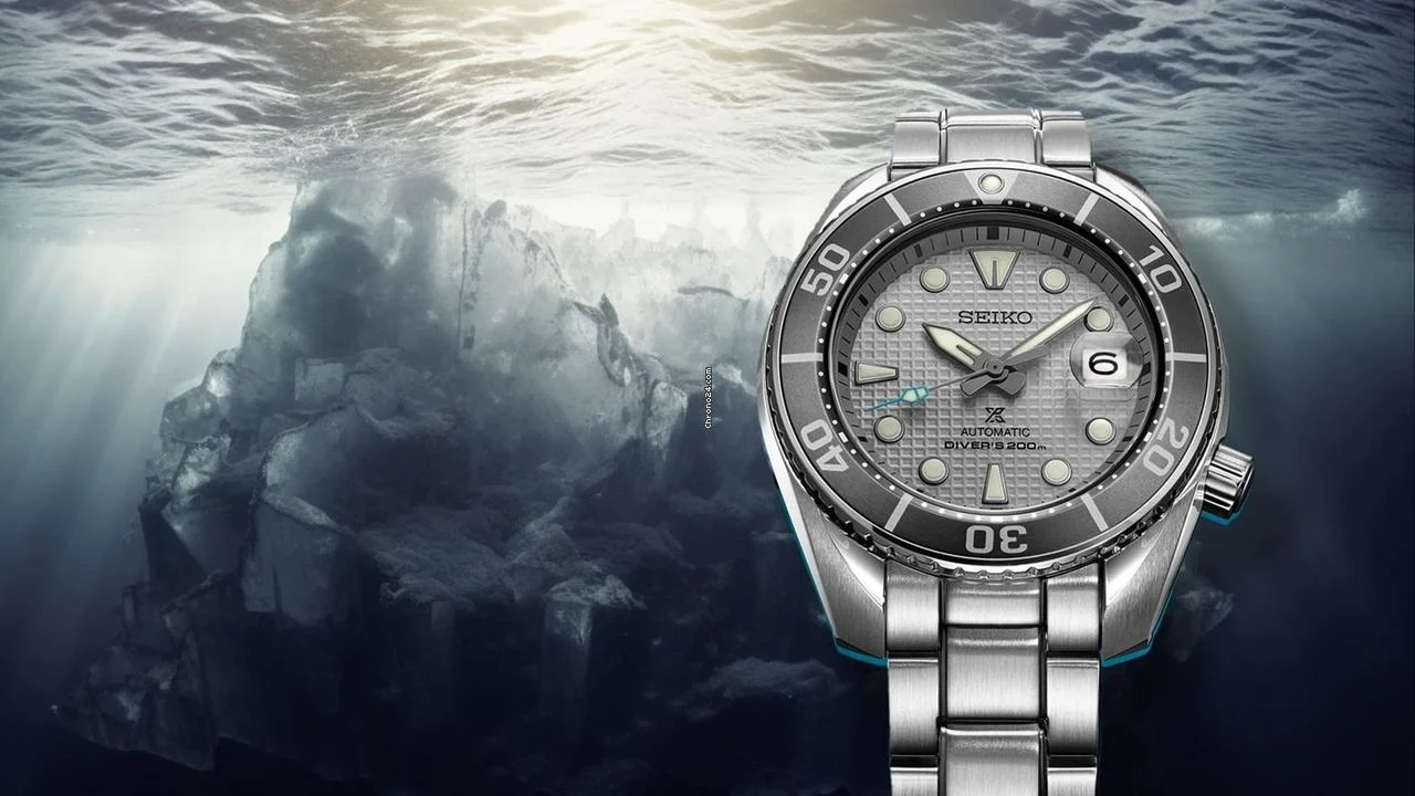 萬年鐘錶 - SEIKO PROSPEX   極地冰雪色彩格紋面盤機械200M潛水錶   SPB175J1 / 6R35-00S0N  錶徑45MM