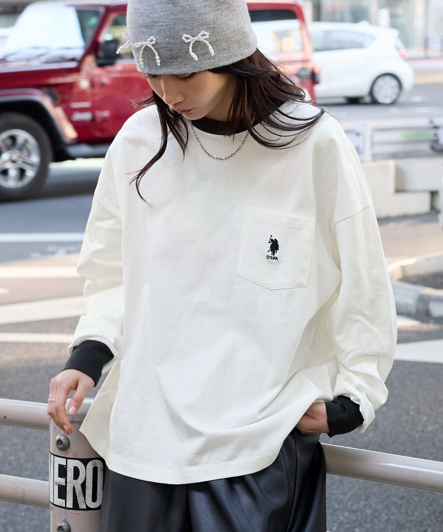 🇯🇵 U.S. POLO 薄長袖 口袋 小LOGO 刺繡  經典款 多色 情侶 男女 / 預購