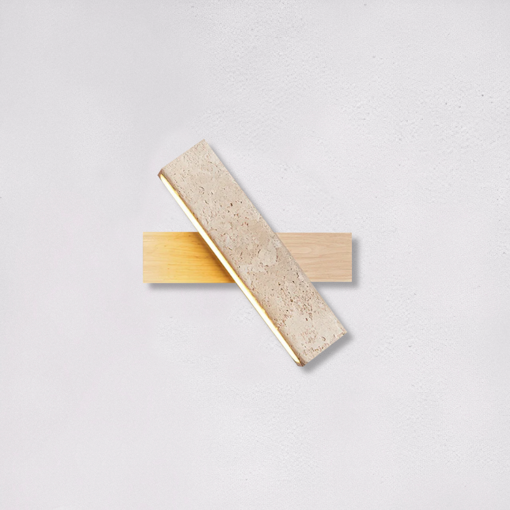 好萩家居|Rits壁燈,獨特洞石紋理,結合木質的自然氣息,原木色系,簡約清新。