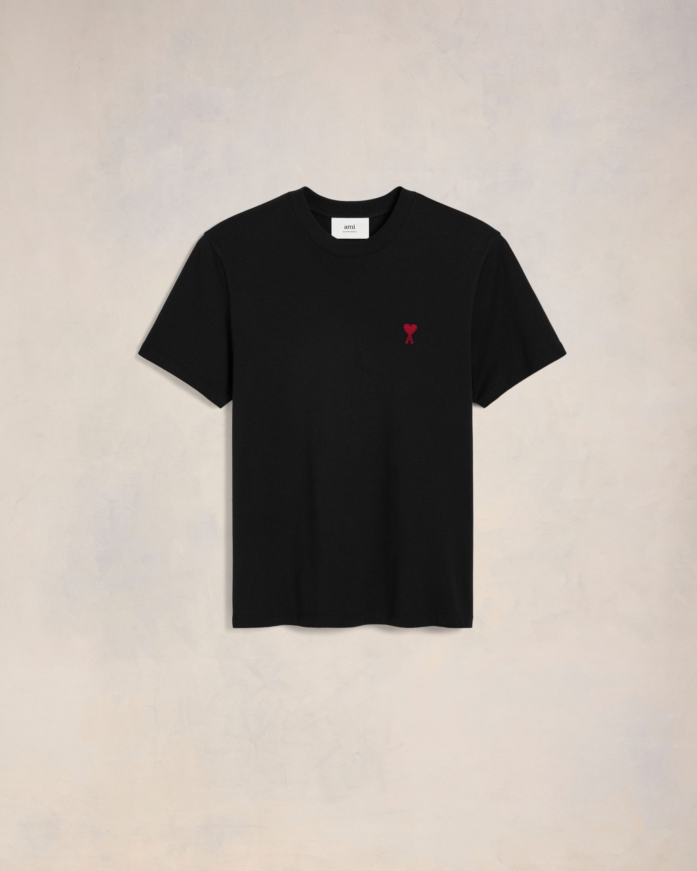 1LN0902-040 AMI Red Ami De Coeur T-Shirt Black #BFUTS035-724-001 (C-BR-E)