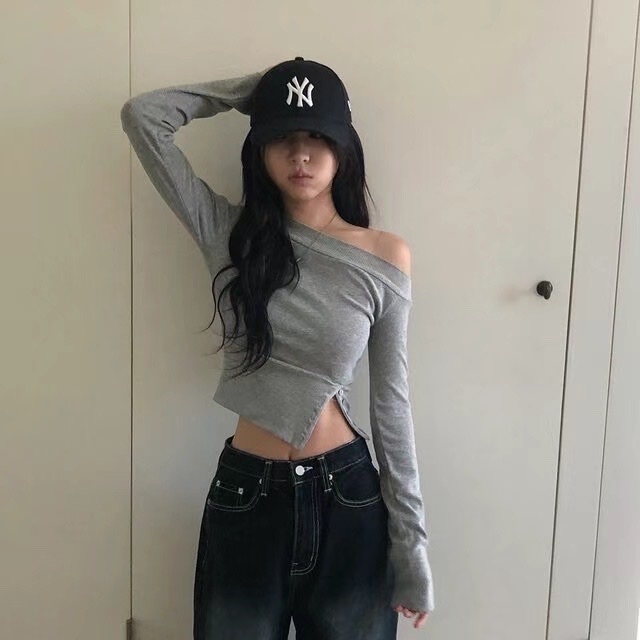 KR BUTTON SLASH TOP (3 COLORS)