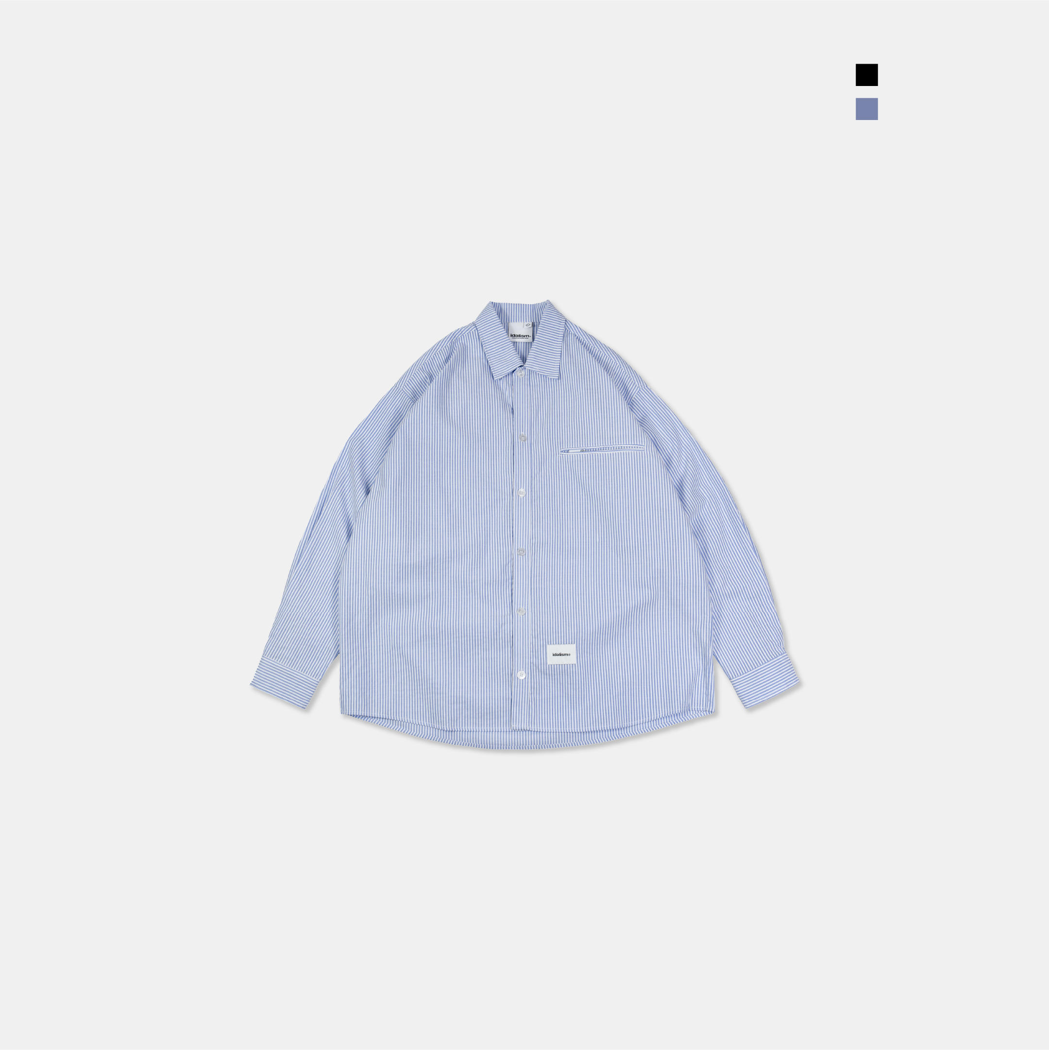 Idealism ID24061 3D Stripe LS 織紋 襯衫