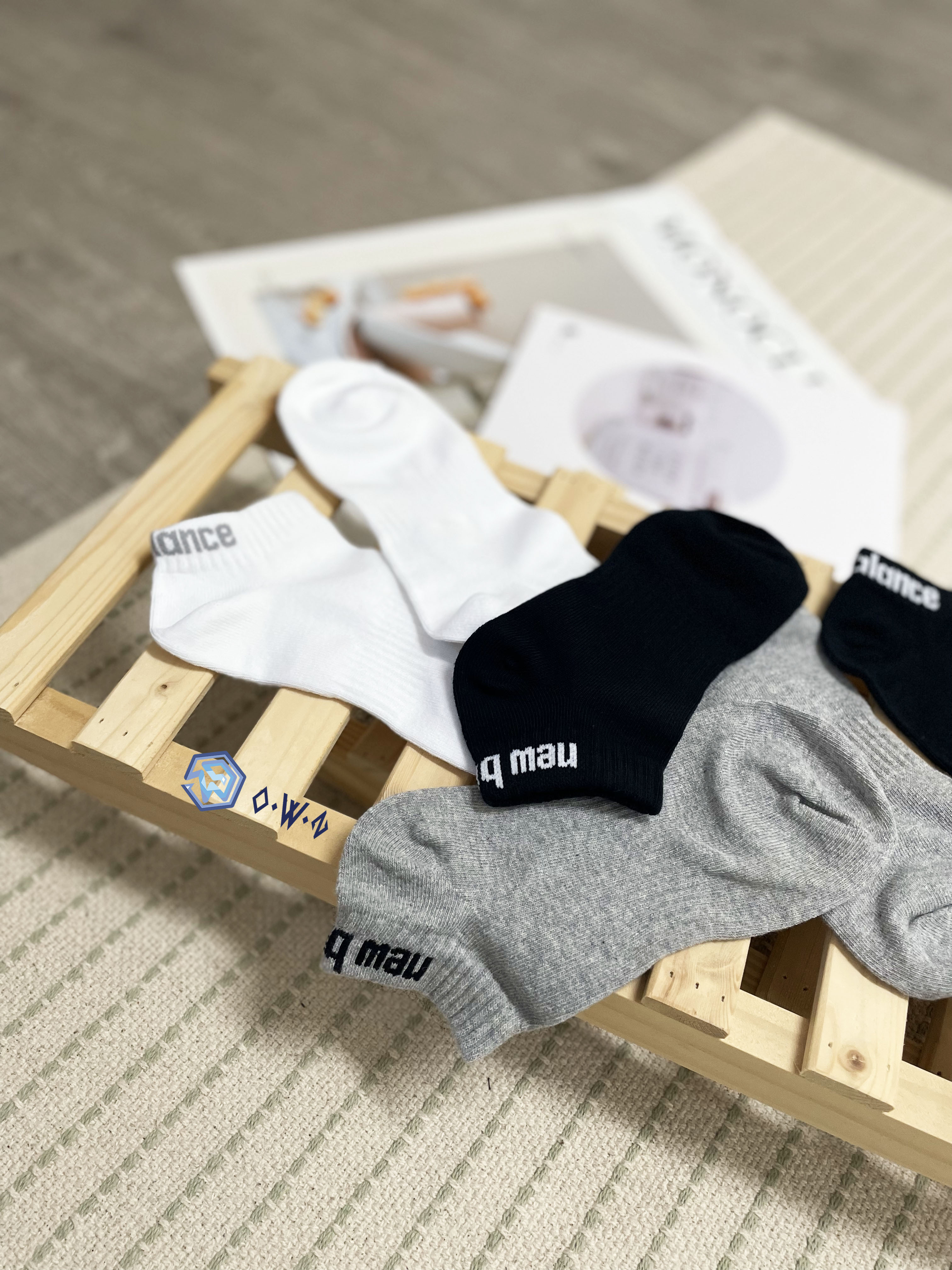 【OWN】New Balance 短襪 踝襪 腳踝 單雙 男女尺寸 黑色 白色 灰色