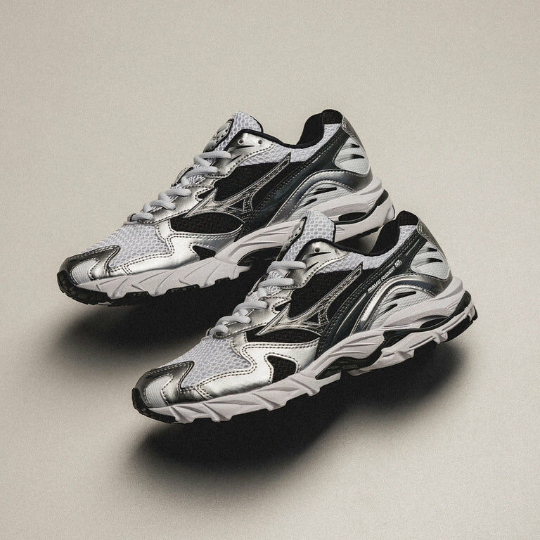MIZUNO WAVE RIDER 10 WHITE SILVER 白銀 黑色 男鞋 D1GA210405 / 預購