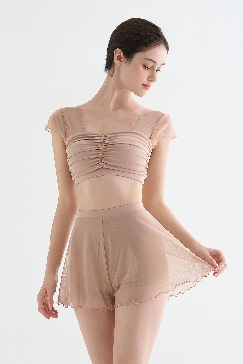 Rocher Culottes Shorts - Nudy Beige